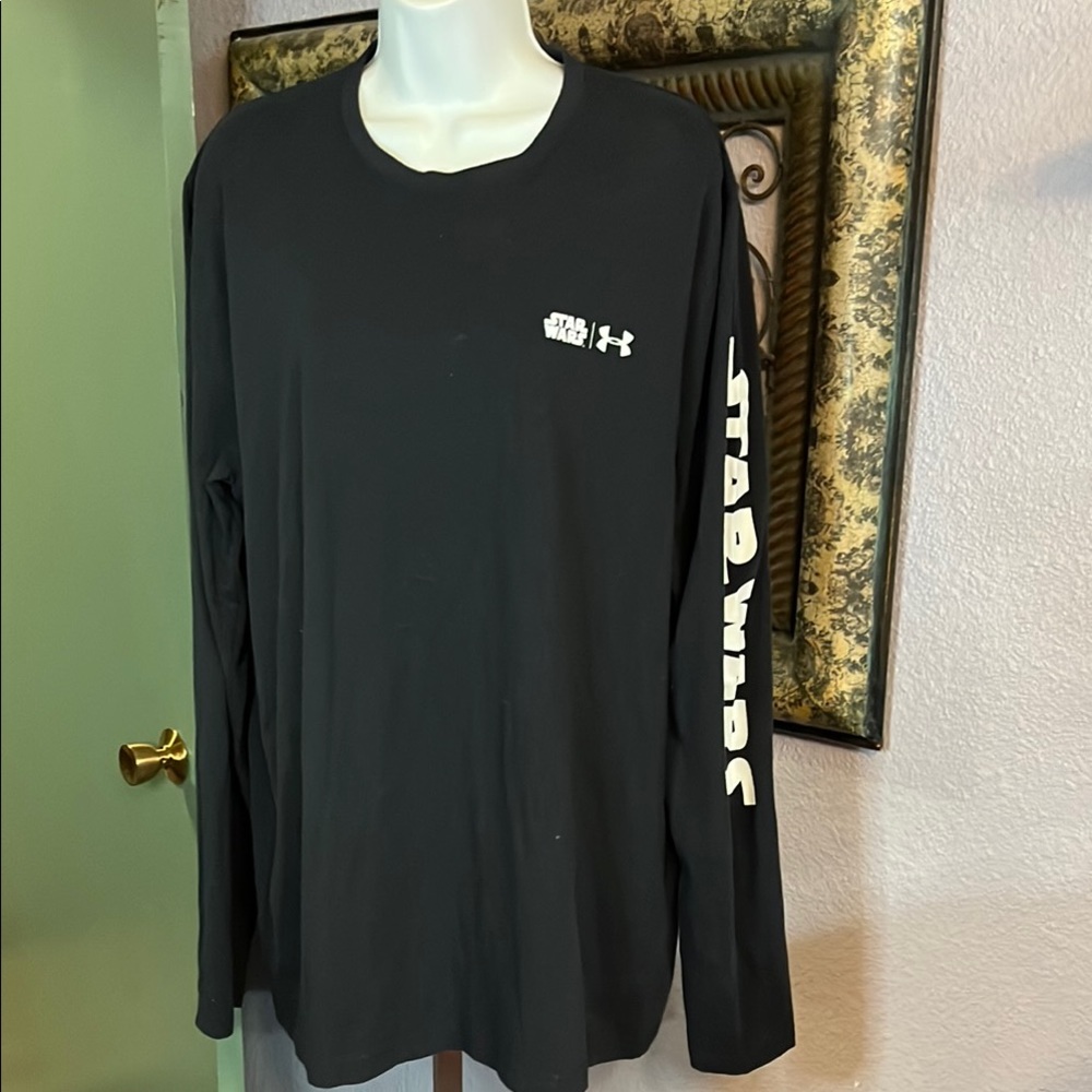 EUC Men’s Star Wars Black Long Sleeve Tee Graphic Tee - Sz L heat gear